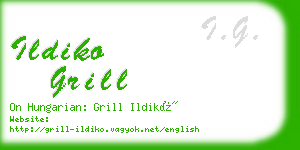 ildiko grill business card